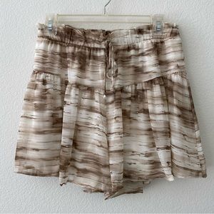 Saints & Hearts Brown and White Loose Shorts